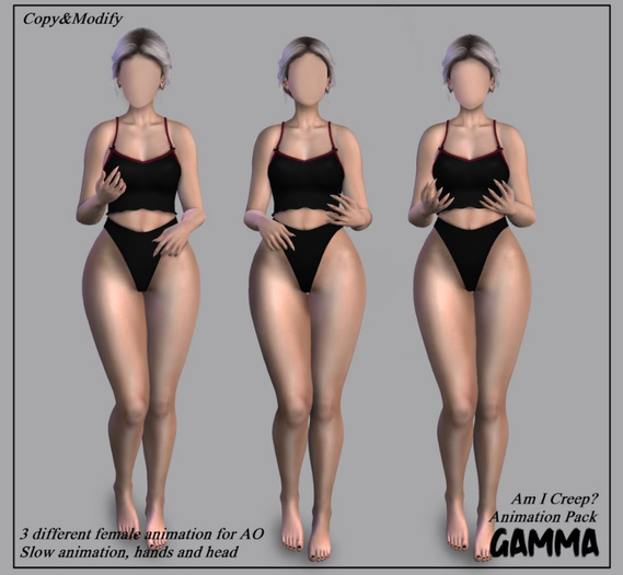 Second Life Marketplace Gamma Am I Creep Stand Animation Pack